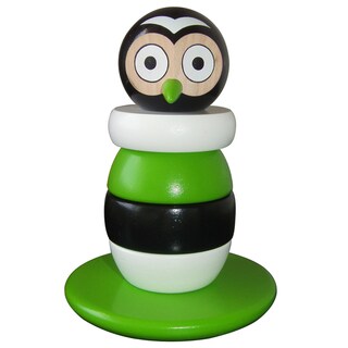 wooden stacking owls