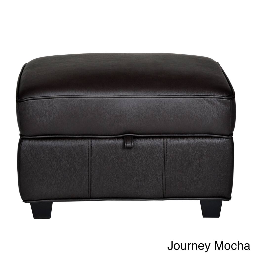 Houston Leather Storage Ottoman