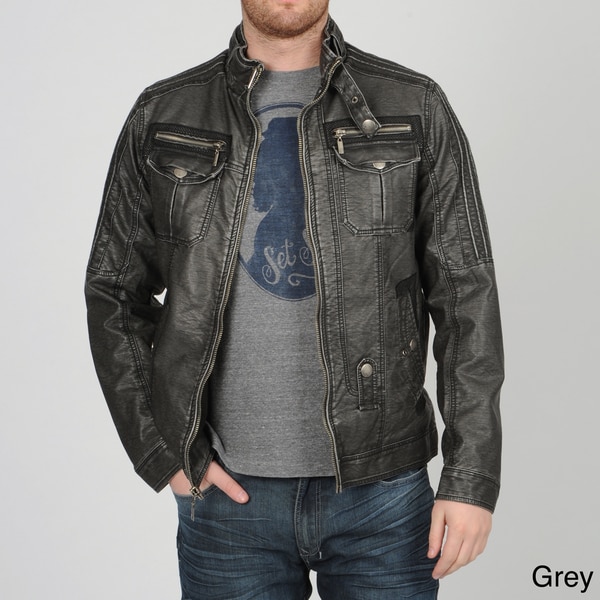 Shop X  RAY  Jeans Men s PU Moto Jacket Free Shipping 