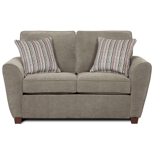 Shop 'Hobbs' Grey Chenille Loveseat with Pillows - Overstock - 7719453