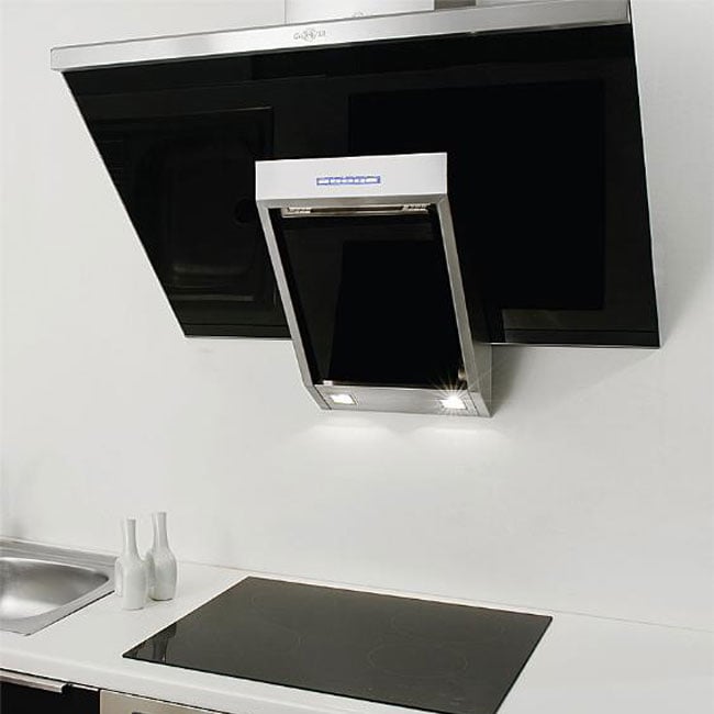 NT AIR Stainless Steel Black Glass 24-inch Range Hood - Bed Bath & Beyond -  7719501