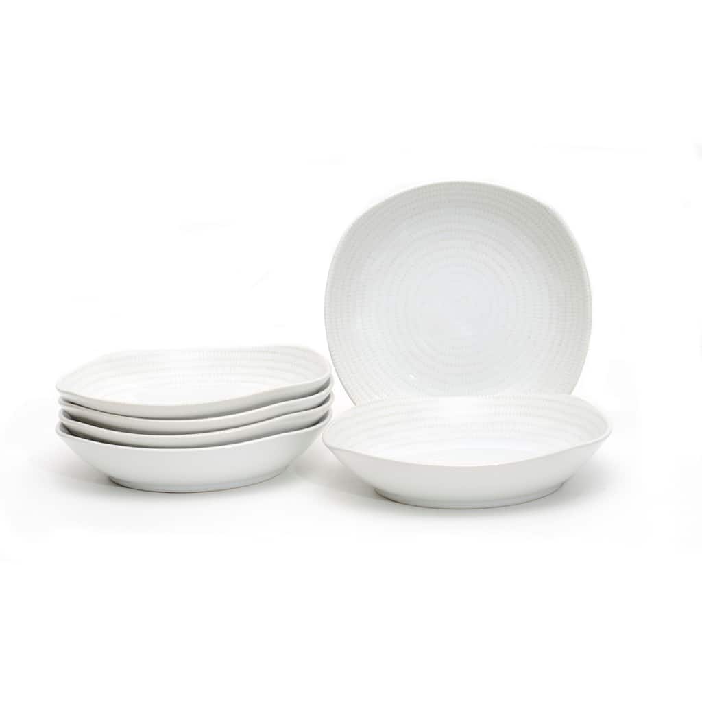 White Rice Square Pasta Bowl 9" 30oz (Set of 6)