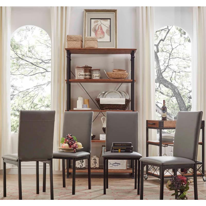 Darcy Metal Upholstered Dining Chair (Set of 4) by iNSPIRE Q Bold - Grey
