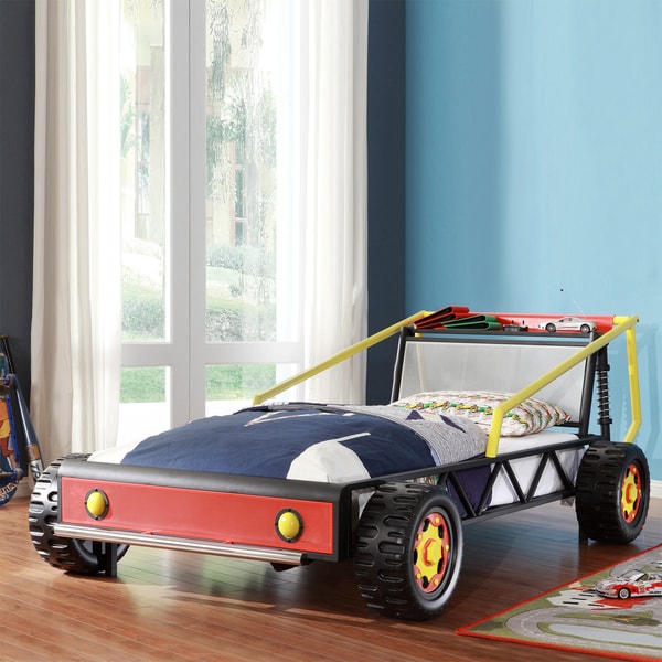 Shop TRIBECCA HOME Kiran Toddler's Red Race Car Twin-size ...