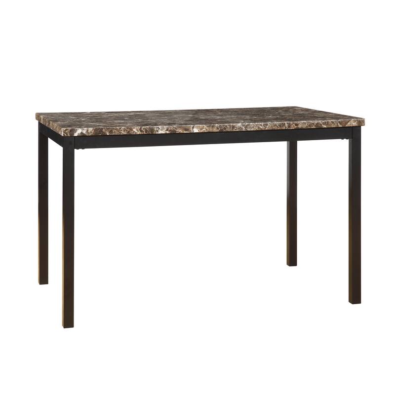 Darcy Faux Marble Top Black Metal 5-piece Casual Dining Set by iNSPIRE Q Bold