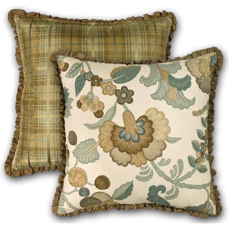 Rose Tree 'Bradford' Green Floral Throw Pillow