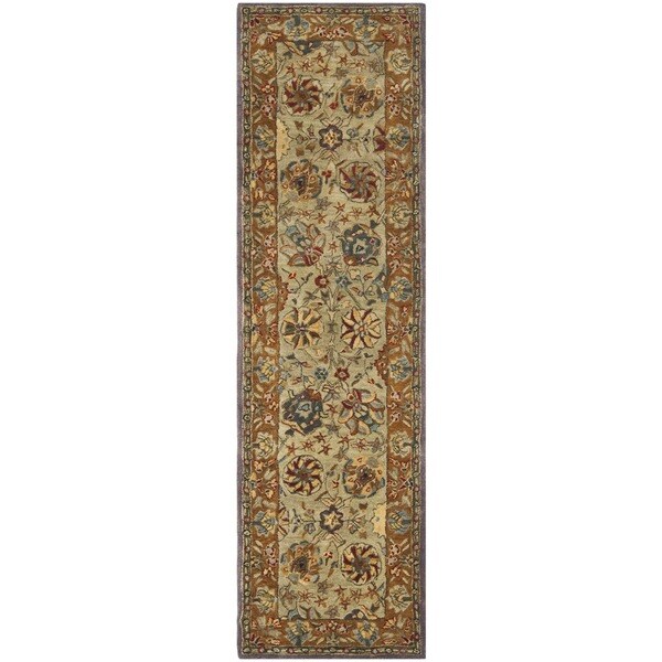 Shop Safavieh Handmade Anatolia Oriental Green/ Gold Hand-spun Wool Rug ...