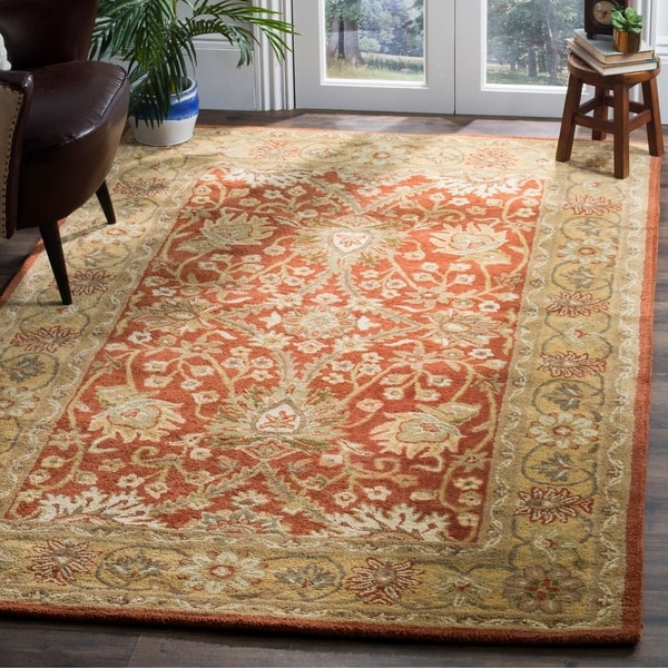 Safavieh Handmade Kerman Rust/ Gold Wool Rug - 8'3" x 11'