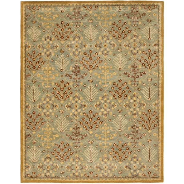 Safavieh Handmade Antiquities Light Blue/ Gold Wool Rug - 9' x 12'