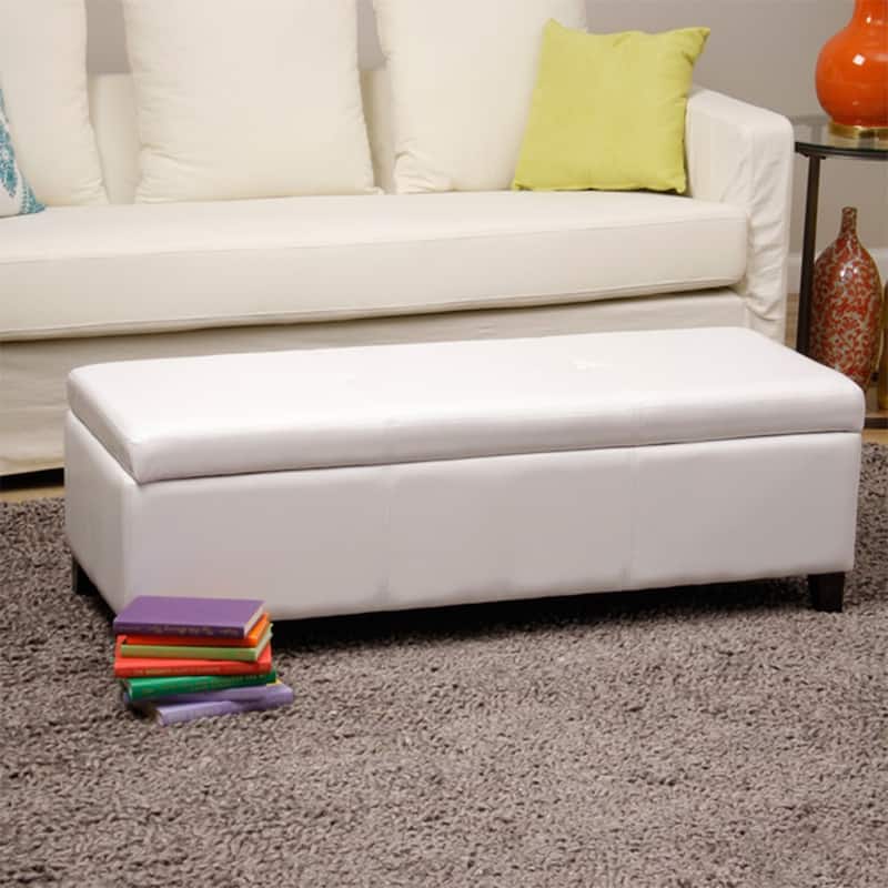 Warehouse of Tiffany 'Sharon' Button Tufted Storage Bench - White