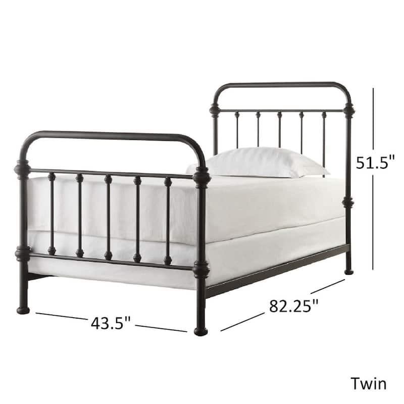 Giselle Antique Dark Bronze Iron Metal Bed by iNSPIRE Q Classic