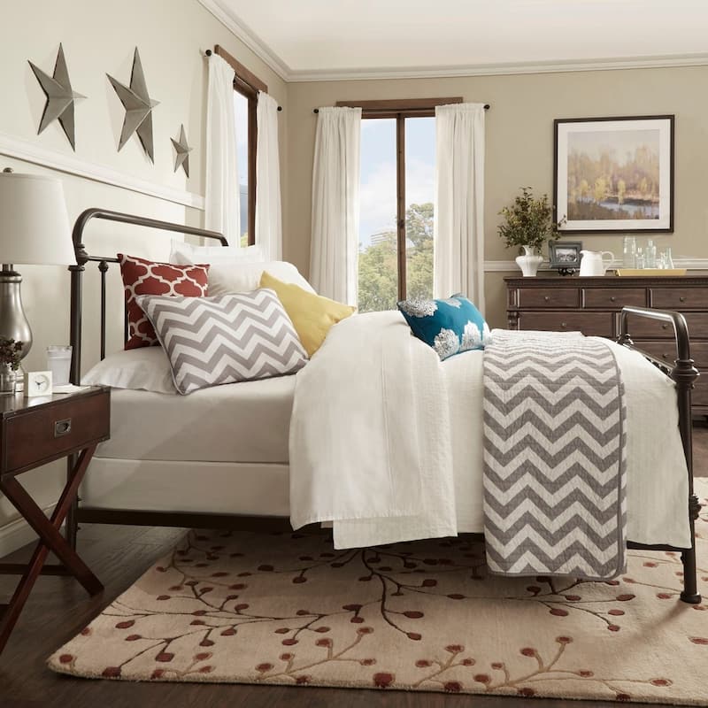 Giselle Antique Dark Bronze Iron Metal Bed by iNSPIRE Q Classic