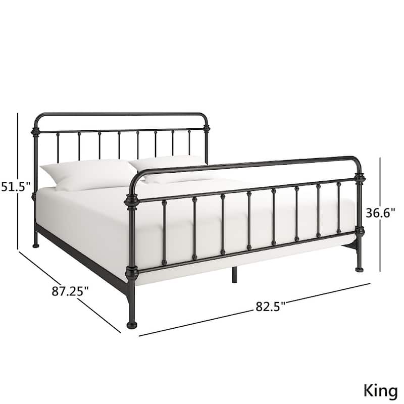 Giselle Antique Dark Bronze Iron Metal Bed by iNSPIRE Q Classic