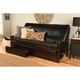preview thumbnail 38 of 38, Porch & Den DeSoto Espresso Full-size Wood Storage Futon Set with Mattress Oregon Trail Black