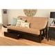 preview thumbnail 22 of 38, Porch & Den DeSoto Espresso Full-size Wood Storage Futon Set with Mattress Suede Peat