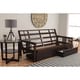 preview thumbnail 20 of 38, Porch & Den DeSoto Espresso Full-size Wood Storage Futon Set with Mattress