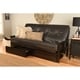 preview thumbnail 34 of 38, Porch & Den DeSoto Espresso Full-size Wood Storage Futon Set with Mattress Oregon Trail Grey
