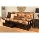 preview thumbnail 16 of 38, Porch & Den DeSoto Espresso Full-size Wood Storage Futon Set with Mattress Canadian