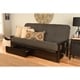 preview thumbnail 35 of 38, Porch & Den DeSoto Espresso Full-size Wood Storage Futon Set with Mattress Linen Charcoal
