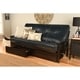 preview thumbnail 12 of 38, Porch & Den DeSoto Espresso Full-size Wood Storage Futon Set with Mattress Oregon Trail Navy