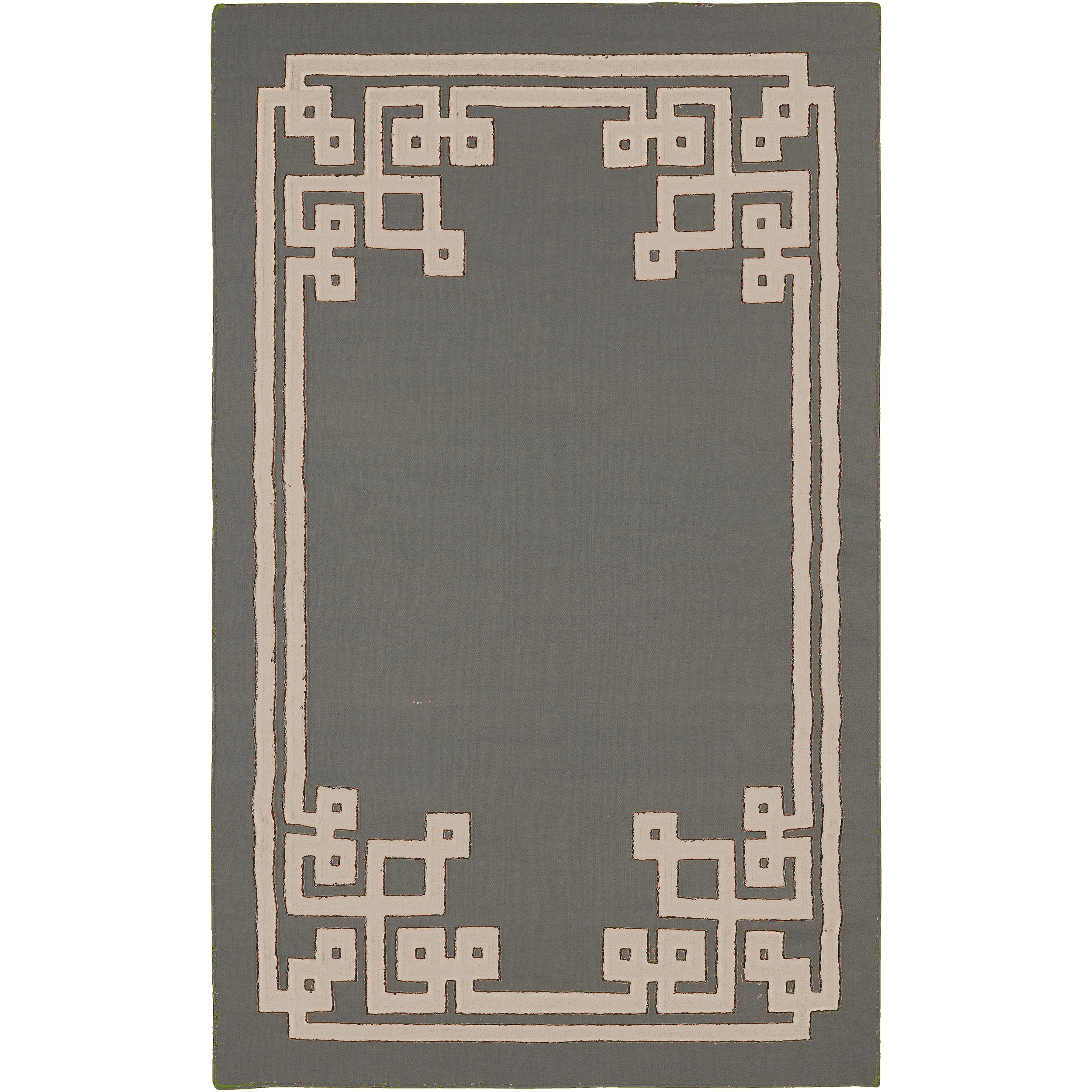 Beth Lacefield Hand woven Aitan Flatweave Reversible Dove Grey Wool Rug (5 X 8)