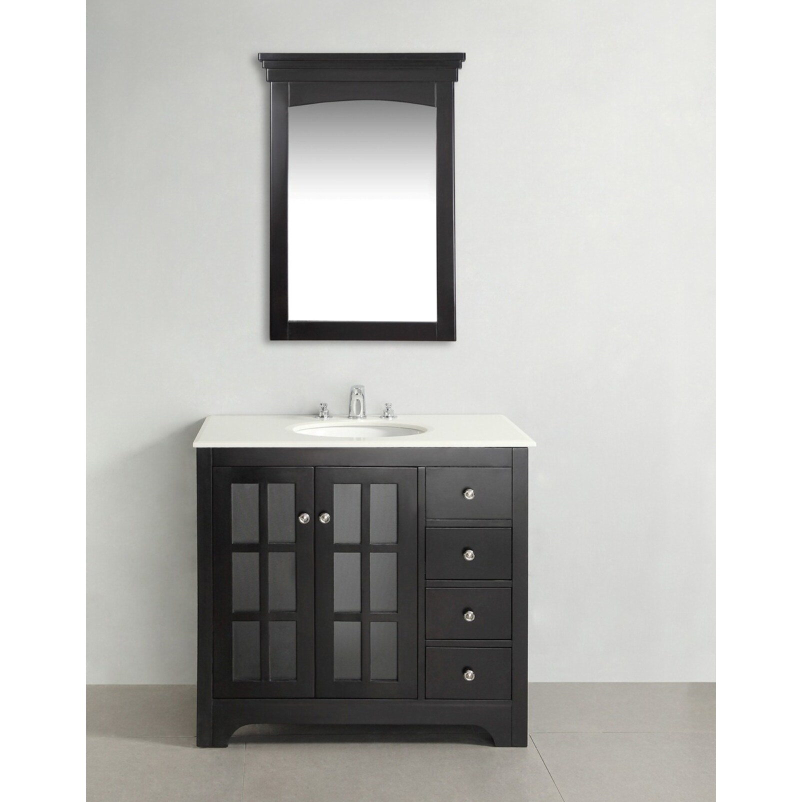 Wyndenhall Louisiana Black 36 Inch Bath Vanity With 2 Doors Wyndenhall Louisiana Black 36 Inch