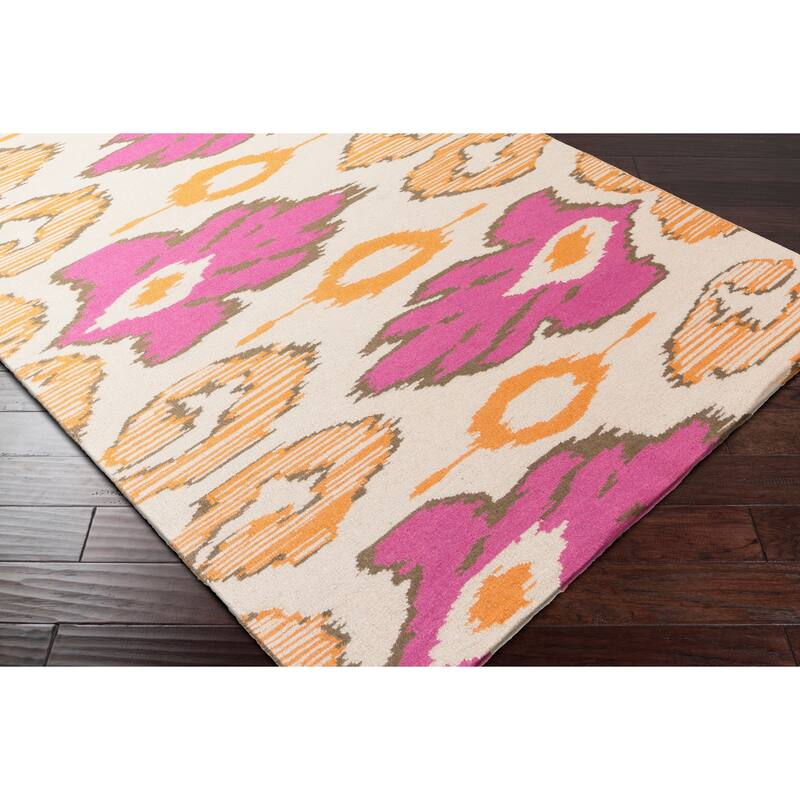 Hand-woven Aemilius Flatweave Reversible Wool Area Rug - 8' x 11'/Surplus
