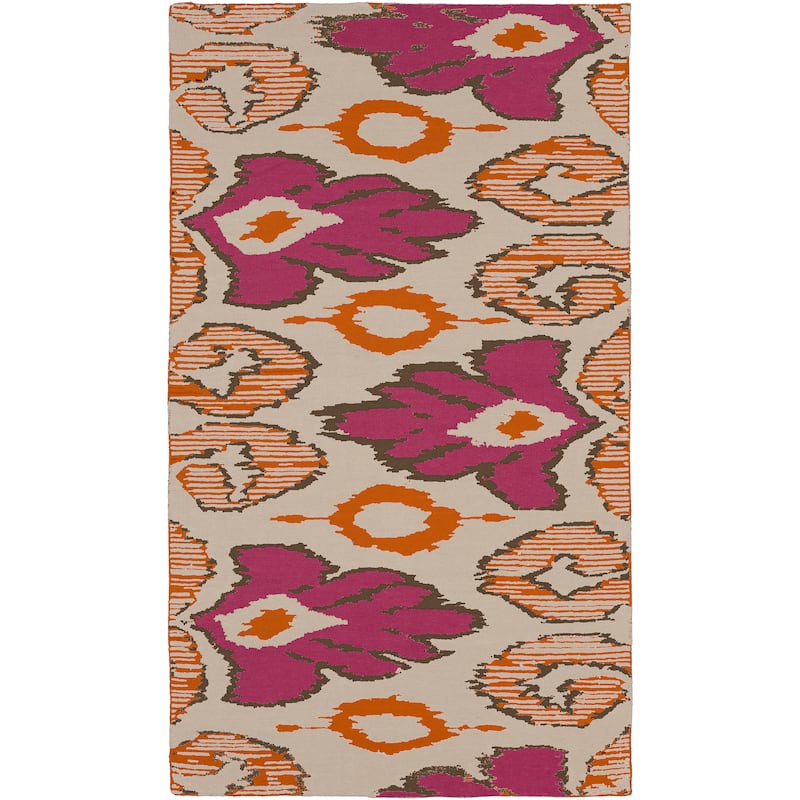 Hand-woven Aemilius Flatweave Reversible Wool Area Rug - 8' x 11'/Surplus - 8' x 11'/Surplus - Taffy
