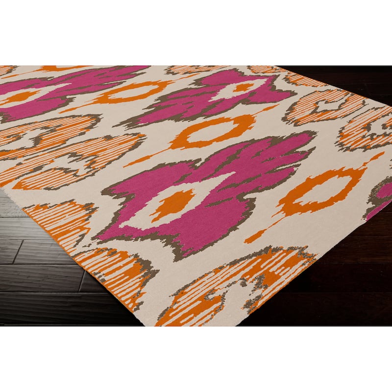 Hand-woven Aemilius Flatweave Reversible Wool Area Rug - 8' x 11'/Surplus