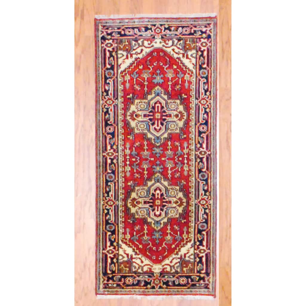 HERAT ORIENTAL 2'6" x 6' Handmade Heriz Wool Rug - 2'6" x 6'