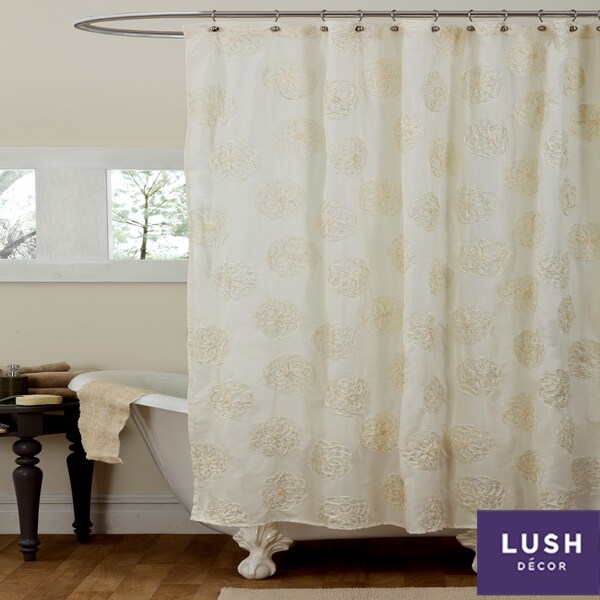 Lush Decor Samantha Ivory Shower Curtain