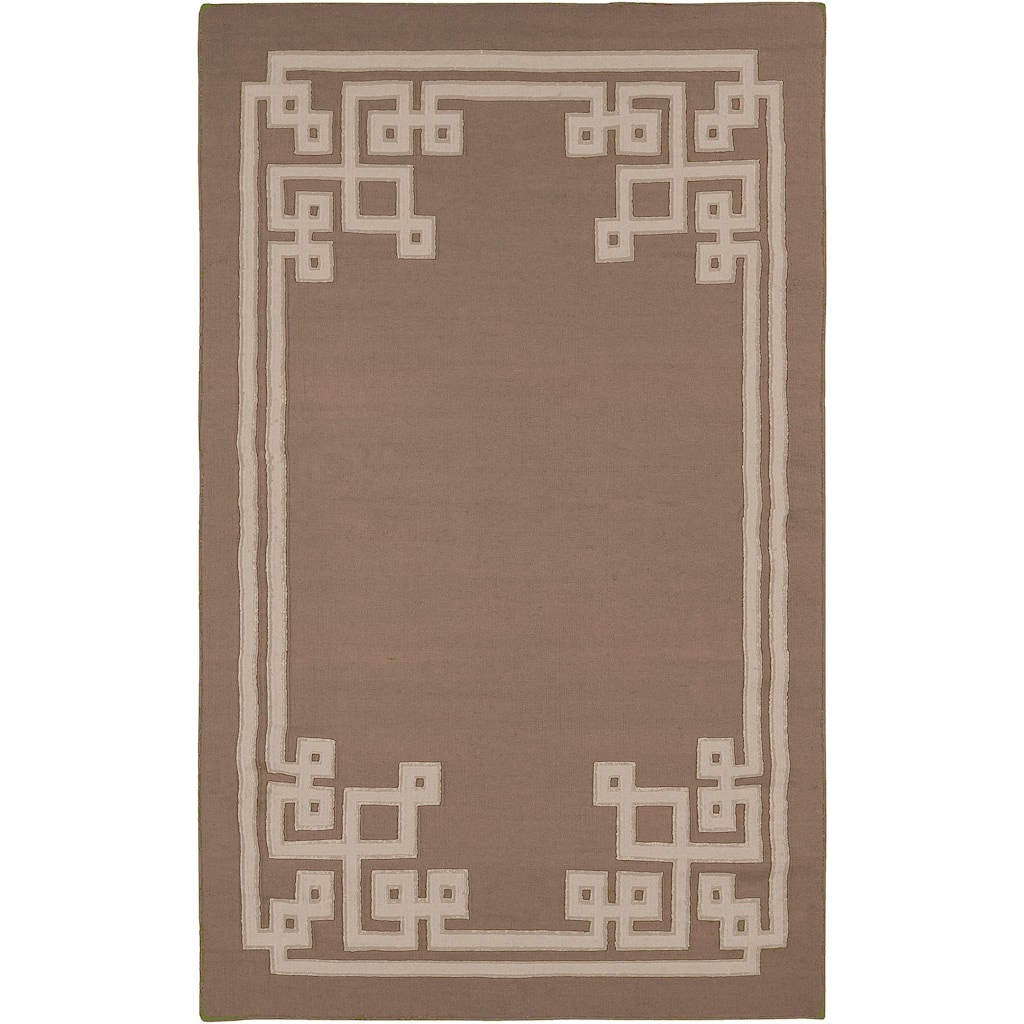 Hand-woven Ackley Reversible Dark Taupe Wool Area Rug - 2' x 3'