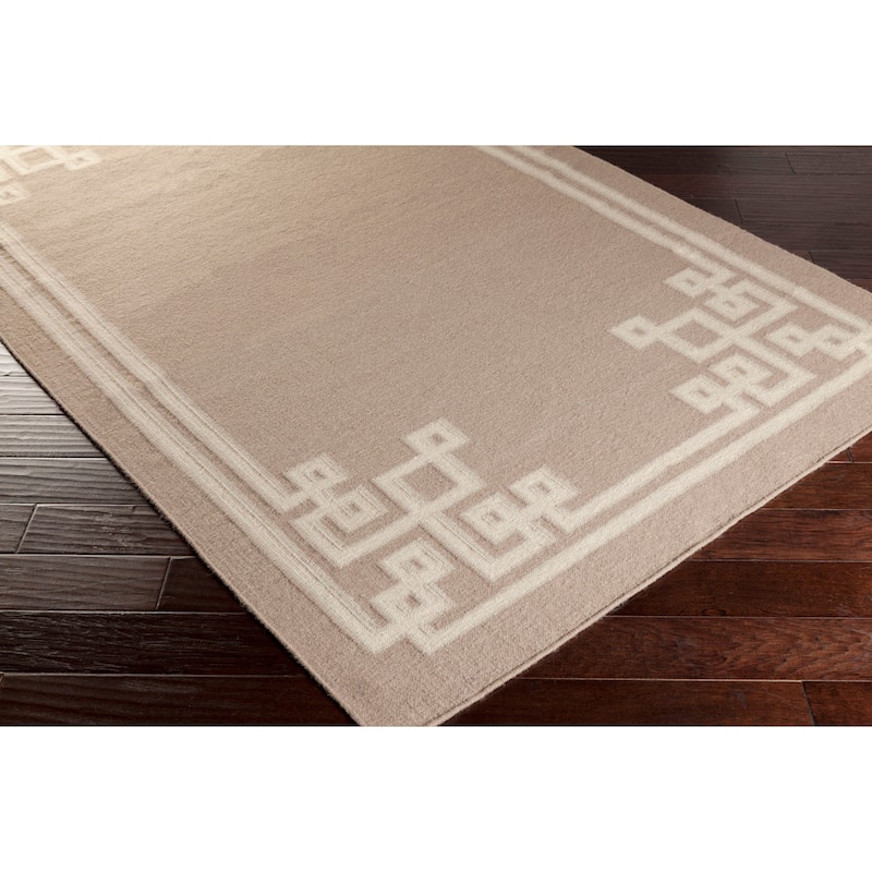 Hand-woven Ackley Reversible Dark Taupe Wool Area Rug - 2' x 3'/Surplus
