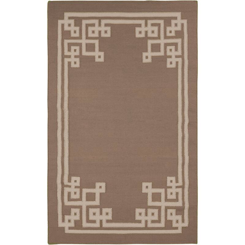 Hand-woven Ackley Reversible Dark Taupe Wool Area Rug - 2' x 3'/Surplus