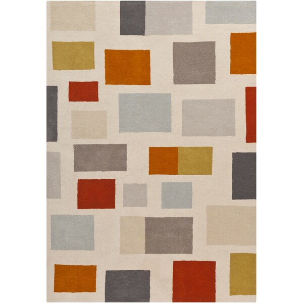 Hand-tufted Contemporary Eagles Multi Floral Wool Area Rug - 5' x 8'