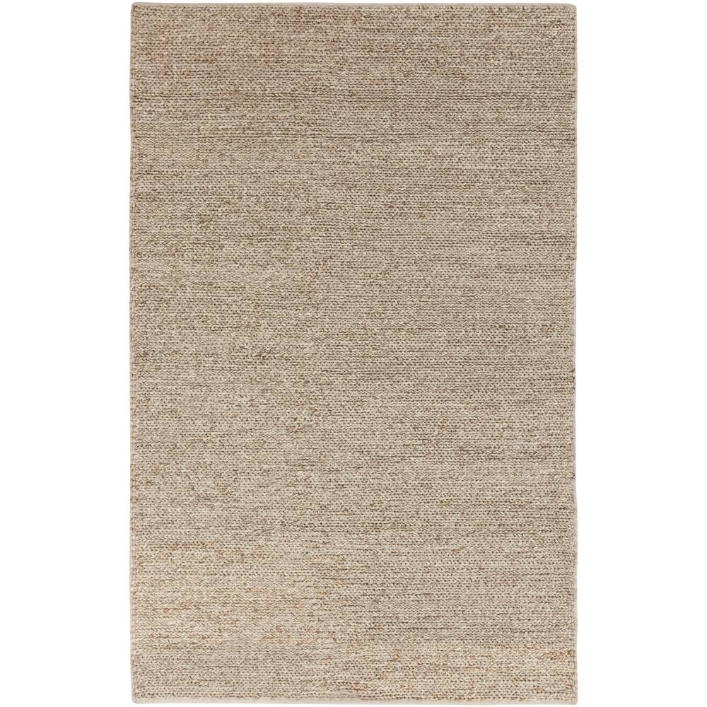 Hand-woven Duluth Casual Solid Beige Wool Area Rug - 8' x 11'