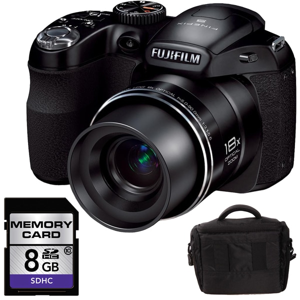 FujiFilm FinePix S2980 14MP Digital Camera with 8GB Bundle