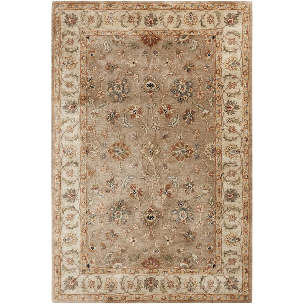 Hand tufted Traditional Neihart Beige Oriental Viscose Rug (36 X 56)