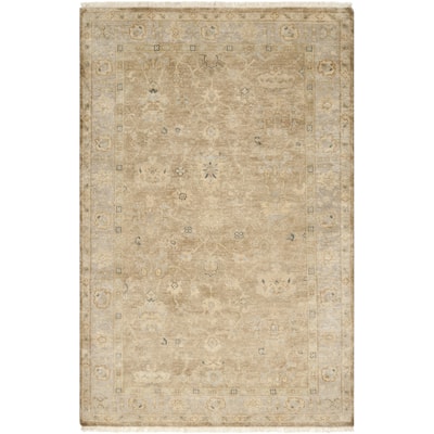 Hand-crafted Minnetrista Traditional Beige Wool Oriental Area Rug - 2' x 3' - 2' x 3'
