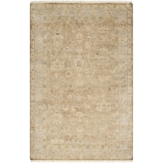 Hand-crafted Minnetrista Traditional Beige Wool Oriental Area Rug - 2' x 3' - 2' x 3'
