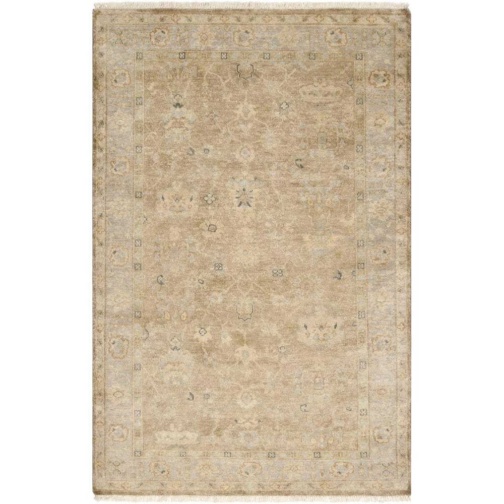 Hand-crafted Minnetrista Traditional Beige Wool Oriental Area Rug - 2' x 3' - 2' x 3'
