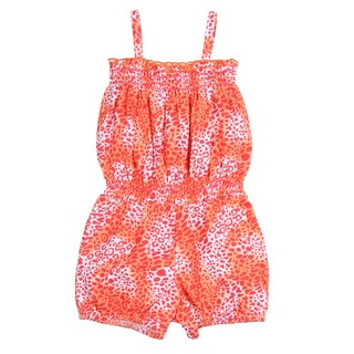 Toddler Girl's Pink/ Orange Flower Romper Girls' Tops