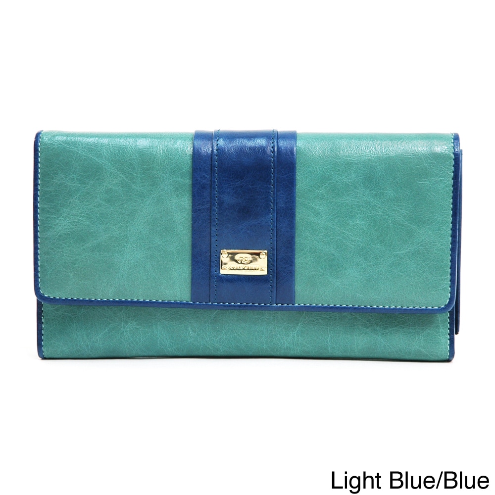 Anais Gvani Classic Genuine Leather Tri fold Wallet