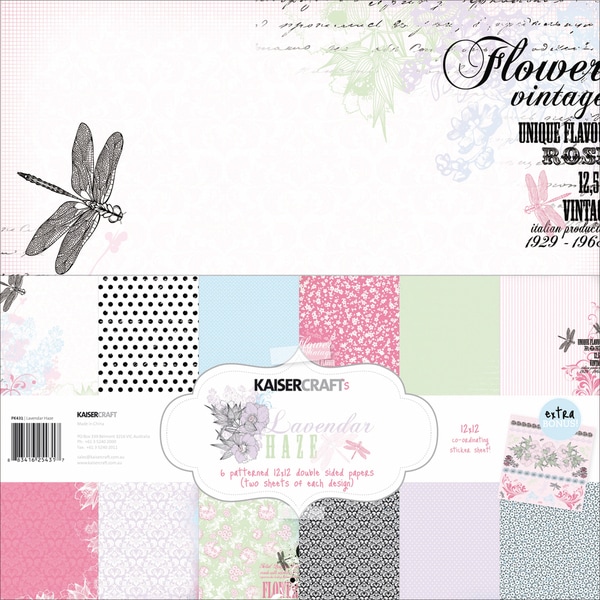 Lavender Haze Paper Pack 12"X12"  Kaisercraft Paper Packs