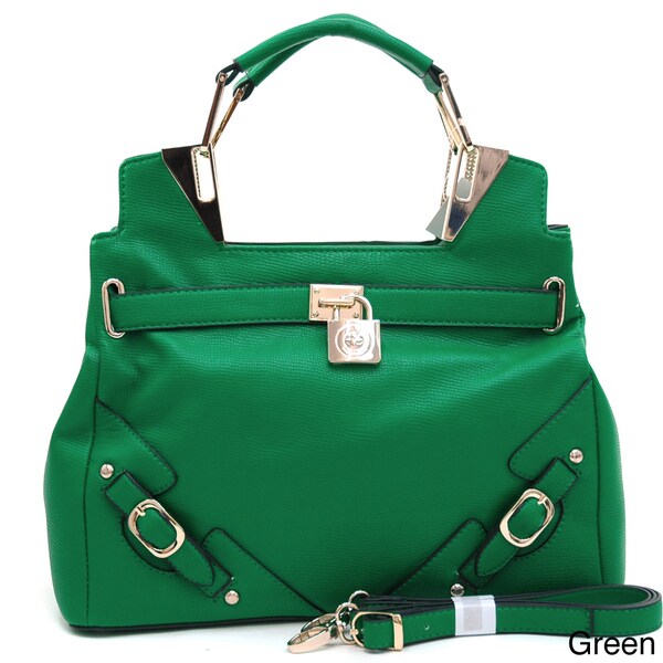 Anais Gvani Fashion Belted Logo Satchel