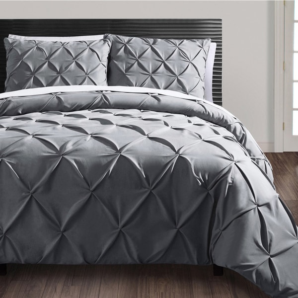 Shop Vcny Carmen 3 Piece Pintuck Duvet Cover Set On Sale