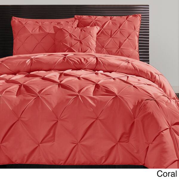 Shop Vcny Carmen 3 Piece Pintuck Duvet Cover Set On Sale