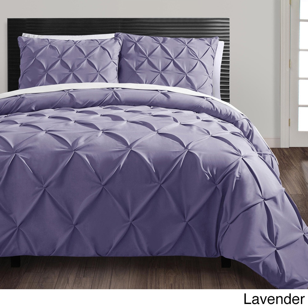 Shop Vcny Carmen 3 Piece Pintuck Duvet Cover Set On Sale