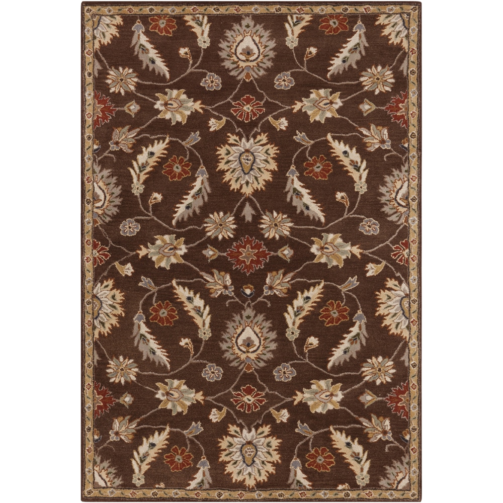 Hand tufted Ejnar Brown Wool Rug (4 X 6)