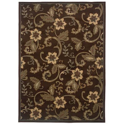 Style Haven Alissa Bordless Floral and Vine Area Rug